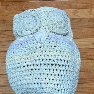 Owl baby fabric basket for baby toys (or other).